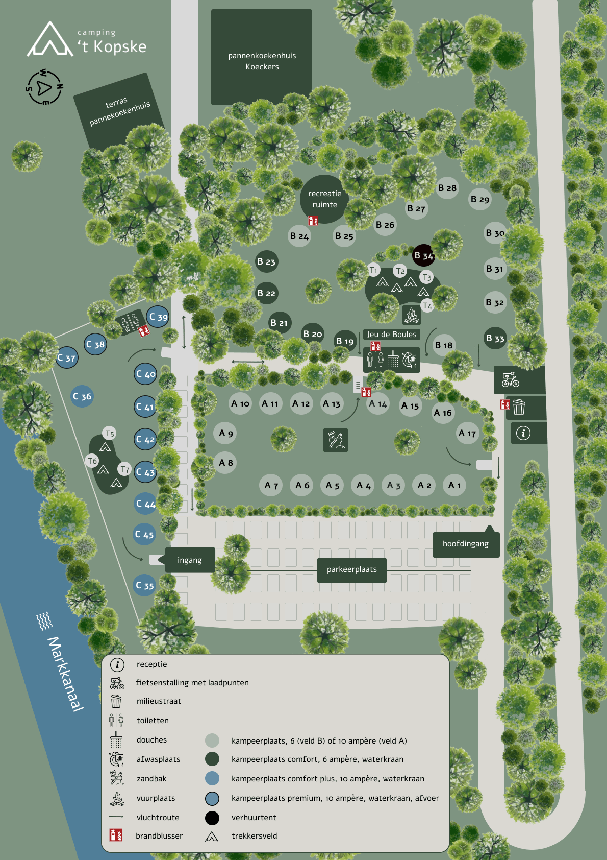 Plattegrond Camping 't Kopske